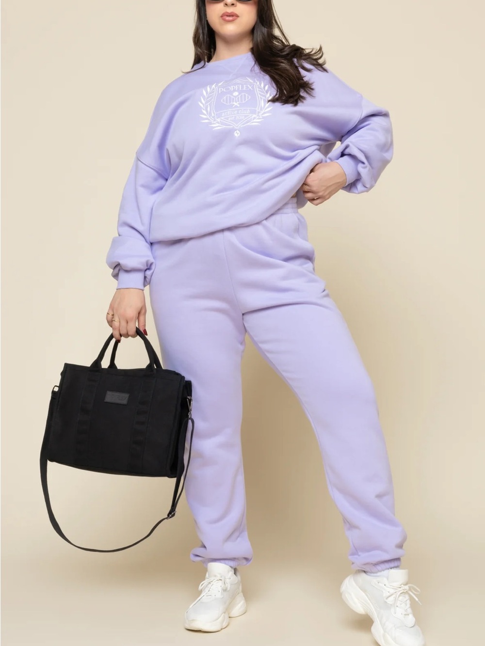 Popflex active club sweater and Lavender Sweatpants